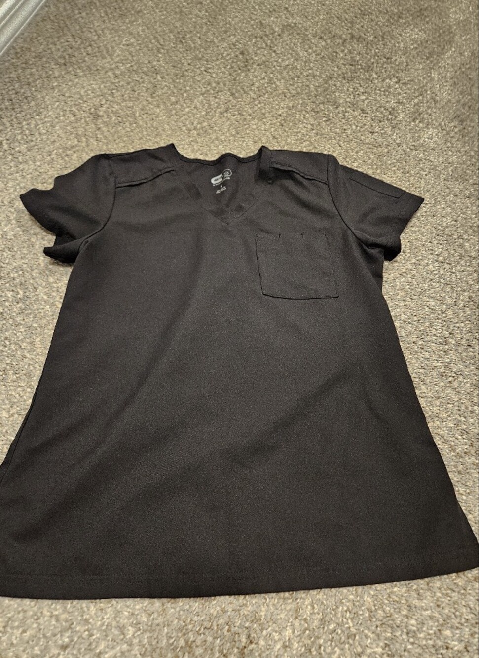 Cureology By Koi Black Scrub Set Small Top Medium Bottom